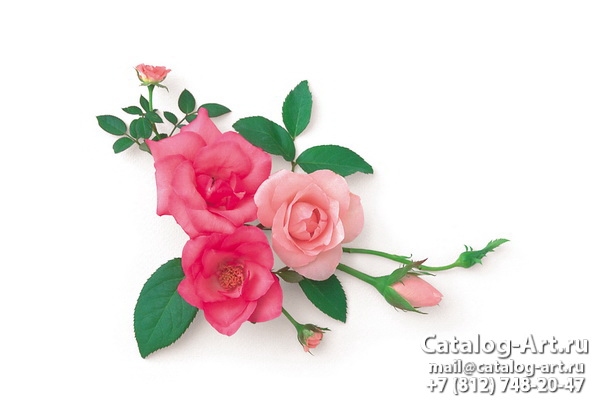 Натяжные потолки с фотопечатью - Розовые розы 5